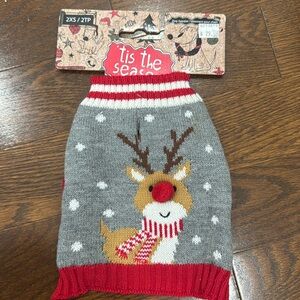 Christmas dog sweater 2XS